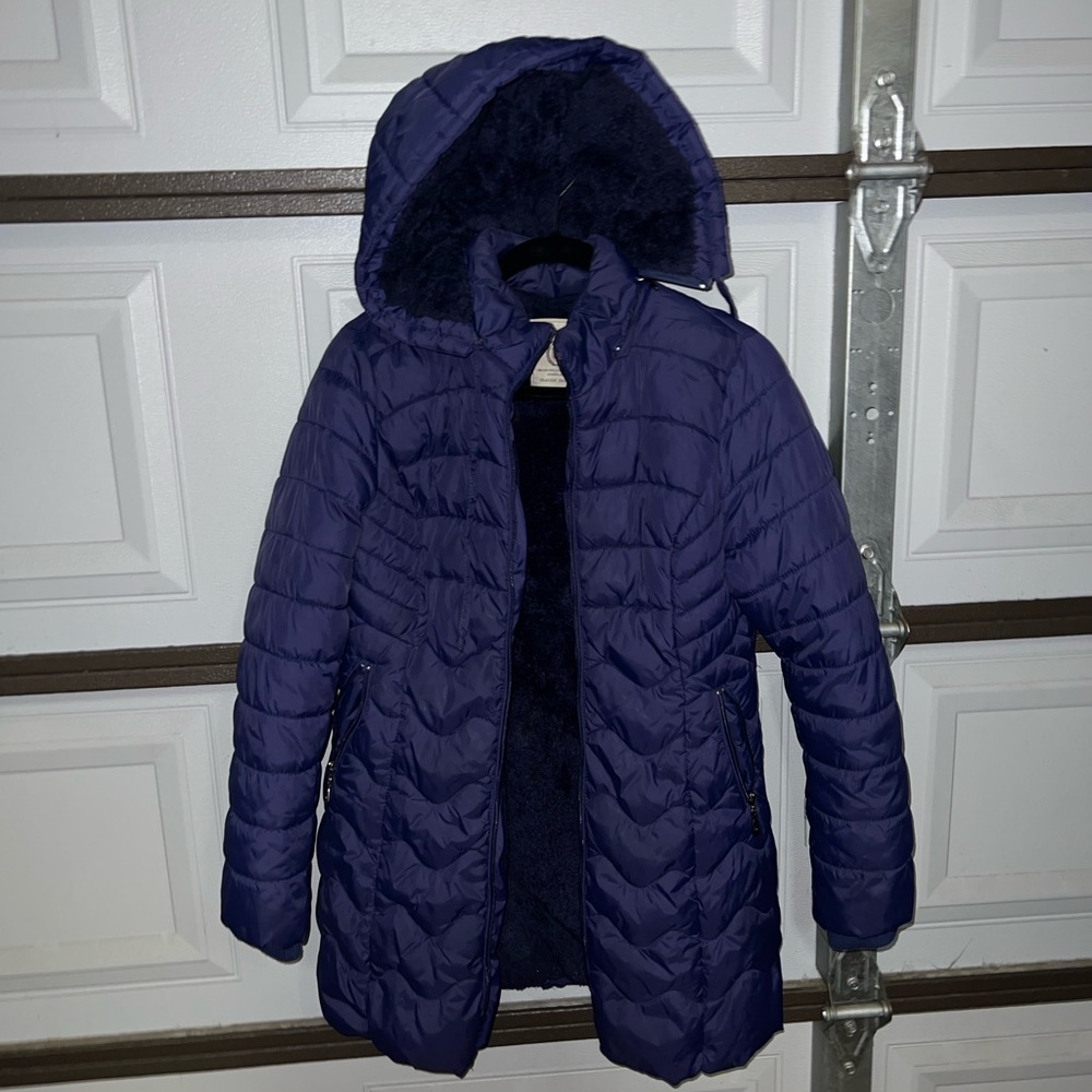 santelan classic fashion jacket blue size large